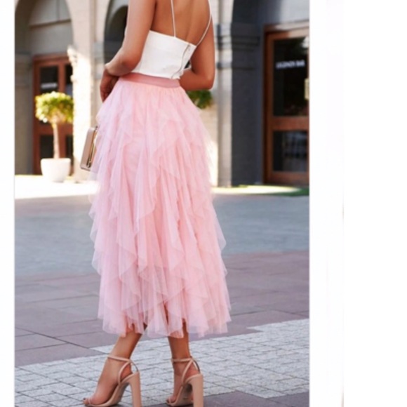 Fabulous pink tulle maxi skirt - Picture 3 of 4